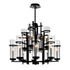 CWI Lighting Sierra 9827P30-12-101-A Black 12 Lights 720W Chandelier