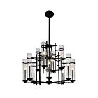 CWI Lighting Sierra 9827P38-12-101 Black 12 Lights 720W Chandelier