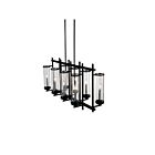CWI Lighting Sierra 9827P38-8-RC-101 Black 8 Lights 480W Chandelier