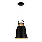 CWI Lighting Elisa 9845P10-101 Black 1 Light 60W Pendant