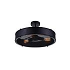 CWI Lighting Tigris 9904C16-3-101 Black 3 Lights 180W Flush Mount