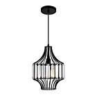 CWI Lighting Alethia 9942P10-1-101-D Black 1 Light 60W Pendant