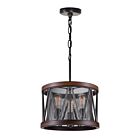 CWI Lighting Parsh 9954P16-3-101 Pewter 3 Lights 180W Chandelier