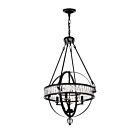 CWI Lighting Arkansas 9957P20-4-101 Black 4 Lights 240W Chandelier