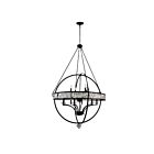 CWI Lighting Arkansas 9957P42-12-101 Black 12 Lights 720W Chandelier