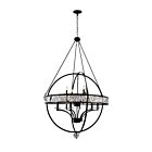 CWI Lighting Arkansas 9957P42-12-101 Black 12 Lights 720W Chandelier