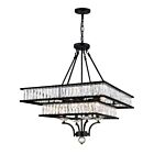 CWI Lighting Shalia 9972P23-8-101 Black 8 Lights 480W Chandelier