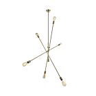 Dainolite 816P-AGB 6-Lights 360W Aged Brass Cord Pendant