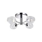 Dainolite ABI-204SF-PC Abii 4-Lights 160W Polished Chrome Incandescent Semi-Flush Mount