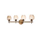 Dainolite ABI-284W-VB Abii 4-Lights 160W Vintage Bronze Halogen Vanity