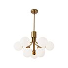 Dainolite AMA-249C-AGB Amanda 9-Lights 225W Aged Brass 2-Tier Chandelier