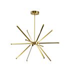 Dainolite ARY-3260LEDC-AGB Array 12-Lights 60W Aged Brass 1-Tier Chandelier