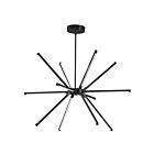 Dainolite ARY-3260LEDC-MB Array 12-Lights 60W Matte Black 1-Tier Chandelier