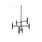 Dainolite AVA-2012C-MB Ava 12-Lights 720W Matte Black 3-Tier Chandelier