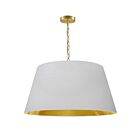 Dainolite BRY-L-AGB-692 Brynn 1-Light 100W Aged Brass Chain Pendant