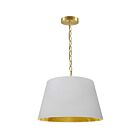 Dainolite BRY-S-AGB-692 Brynn 1-Light 100W Aged Brass Chain Pendant