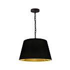 Dainolite BRY-S-BK-698 Brynn 1-Light 100W Black Chain Pendant