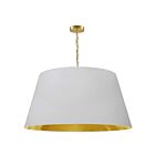 Dainolite BRY-XL-AGB-692 Brynn 1-Light 100W Aged Brass Chain Pendant