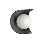 Dainolite CRT-61W-MB Crescent 1-Light 25W Matte Black Incandescent Wall Sconce