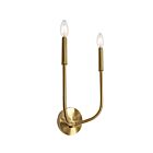 Dainolite ELN-152W-AGB Eleanor 2-Lights 120W Aged Brass Incandescent Wall Sconce
