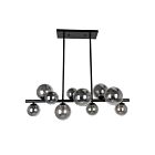Dainolite GLA-3110HP-MB Glasgow 10-Lights 250W Matte Black Rod Pendant