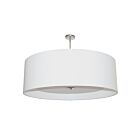Dainolite HEL-304P-PC-WH Helena 4-Lights 240W Polished Chrome Drum Pendant