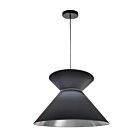 Dainolite PAT-181P-BK-697 Patricia 1-Light 100W Black Drum Pendant