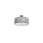 Dainolite 1015-16FH-SC 3-Lights 180W Satin Chrome LED Semi Flush Mount