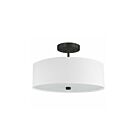 Dainolite 571-143SF-MB-WH Everly 3-Lights 180W White LED Semi-Flush Mount
