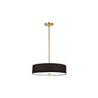 Dainolite 571-204P-AGB-BK Everly 4-Lights 240W Black Drum Pendant
