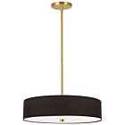 Dainolite 571-204P-AGB-BK Everly 4-Lights 240W Black Drum Pendant