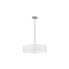 Dainolite 571-204P-SC-WH Everly 4-Lights 240W Satin Chrome Drum Pendant