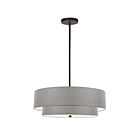 Dainolite 571-224P-MB-GRY Everly 4-Lights 240W Matte Black Incandescent  Pendant