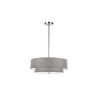 Dainolite 571-224P-PC-GRY Everly 4-Lights 240W Polished Chrome Incandescent  Pendant