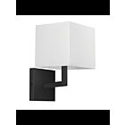 Dainolite 77-1W-MB-WH Lucas 1-Light 60W Matte Black LED Wall Sconce