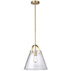 Dainolite 871P-AGB 1-Light 60W Aged Brass Rod Pendant