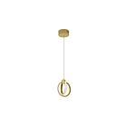 Dainolite 9228-614LEDP-AGB Parson 1-Light 14W Aged Brass LED Pendant
