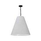 Dainolite Anaya ANA-L-MB-790 1-Light White 100W LED Anaya Large Pendant