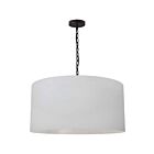 Dainolite Braxton BXN-L-BK-790 1-Light White 100W LED Braxton Large Pendant