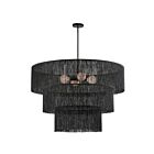 Dainolite CDL-404C-MB-BK Cadelaria 4-Lights 400W Black LED Chandelier