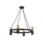 Dainolite CRL-248C-MB-AGB Cerelia 8-Lights 400W Matte Black LED Chandelier
