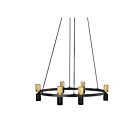 Dainolite CRL-3612C-MB-AGB Cerelia 12-Lights 600W Matte Black LED Chandelier