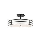 Dainolite FVA-162SF-MB Fulvia 2-Lights 120W Matte Black LED Semi Flush Mount