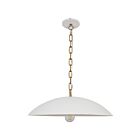 Dainolite OFE-191P-MW-AGB Ofelia 1-Light 100W Matte White Pendant