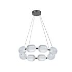 Dainolite PRI-3256LEDP-MB Peri 8-Lights 56W Clear Pendant