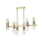 Dainolite SAM-4012HC-AGB Samantha 12-Lights 720W Clear LED Horizontal Chandelier