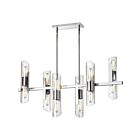 Dainolite SAM-4012HC-PC Samantha 12-Lights 720W Clear LED Horizontal Chandelier