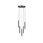 Dainolite SNY-125P-MB Sanya 5-Lights 300W Matte Black Pendant