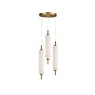 Dainolite TYA-1230LEDP-AGB Typha 3-Lights 30W Aged Brass Pendant
