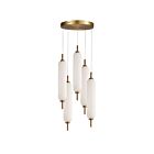 Dainolite TYA-1250LEDP-AGB Typha 5-Lights 50W Aged Brass Pendant